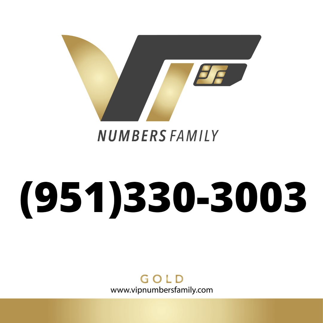Gold VIP Number (951) 330-3003