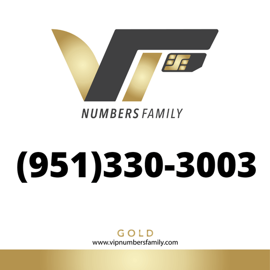 Gold VIP Number (951) 330-3003