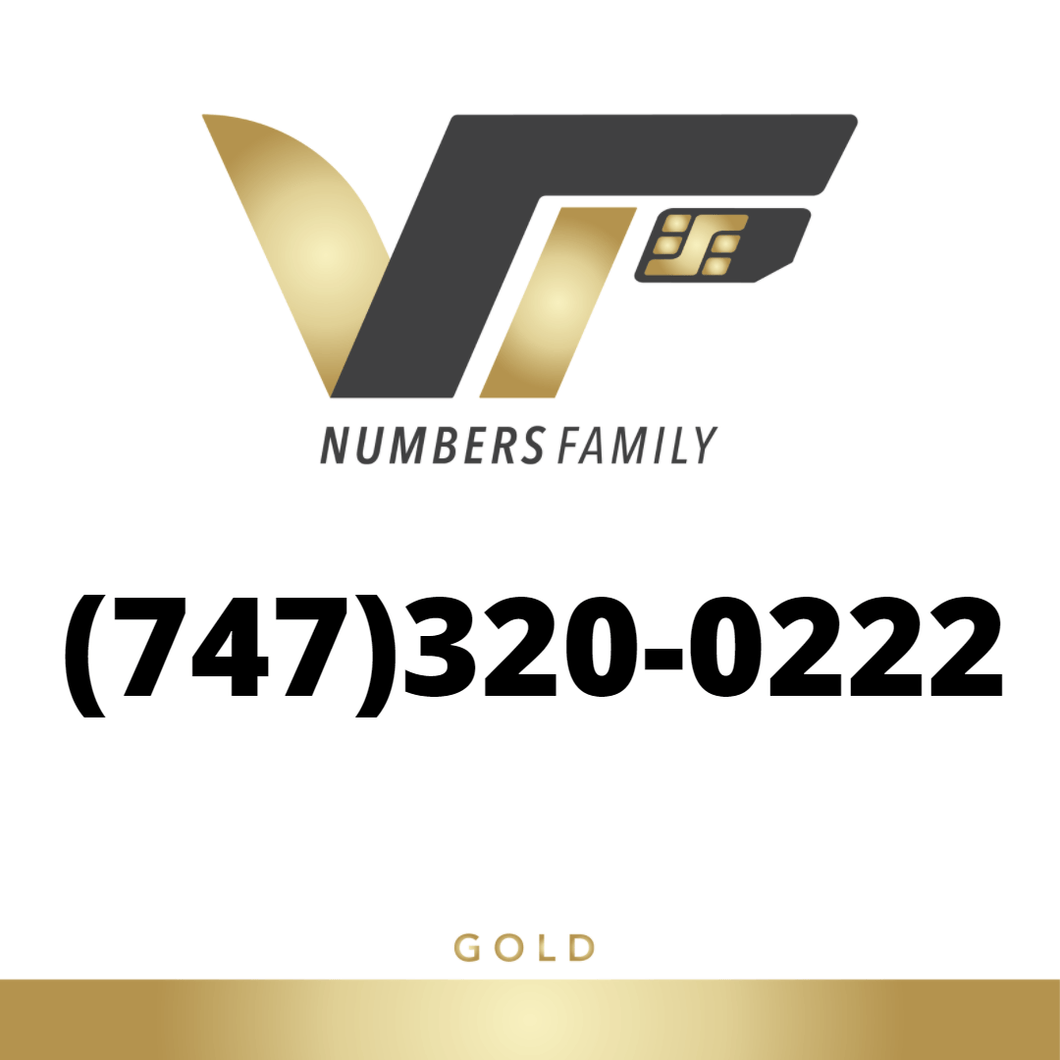 Gold VIP Number (747) 320-0222