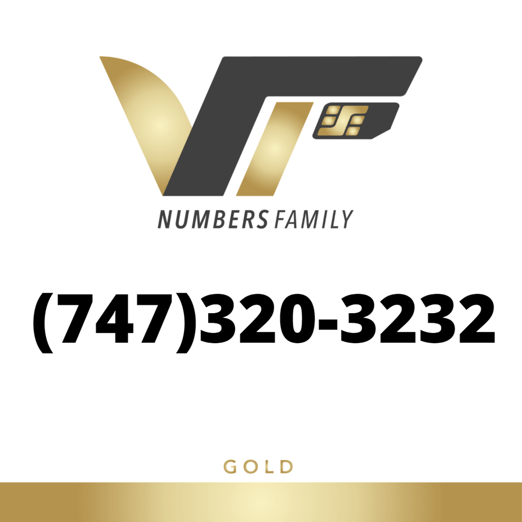 Gold VIP Number (747) 320-3232