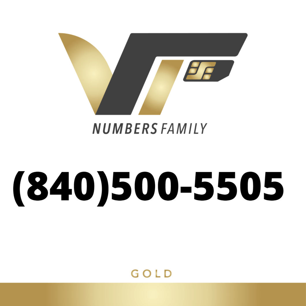 Gold VIP Number (840) 500-5505
