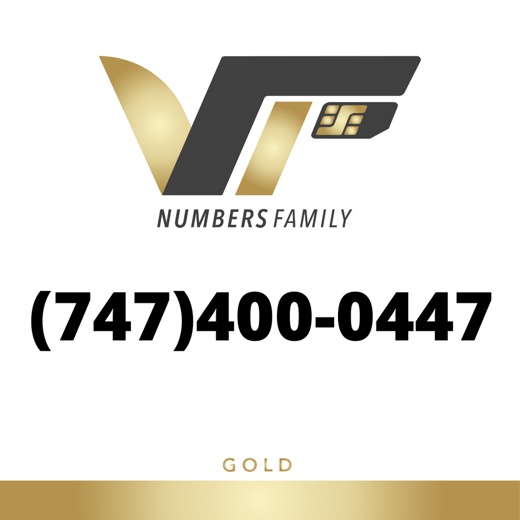 Gold VIP Number (747) 400-0447