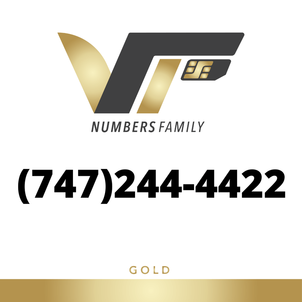 Gold VIP Number (747) 244-4422