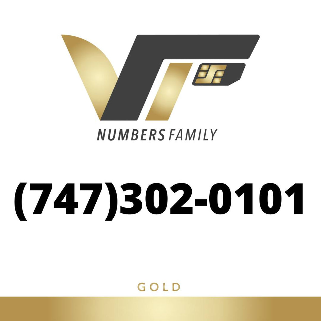 Gold VIP Number (747) 302-0101