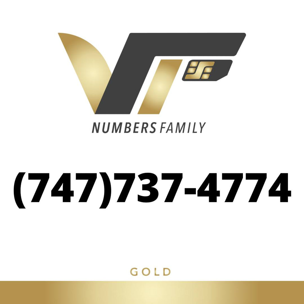 Gold VIP Number (747) 737-4774