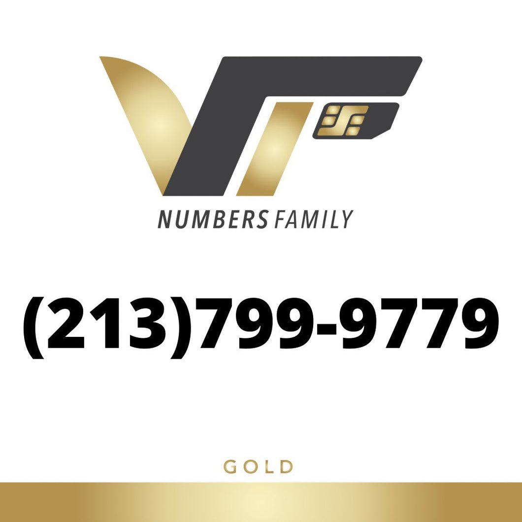 Gold VIP Number (213) 799-9779