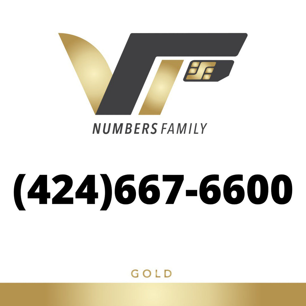 Gold VIP Number (424) 667-6600