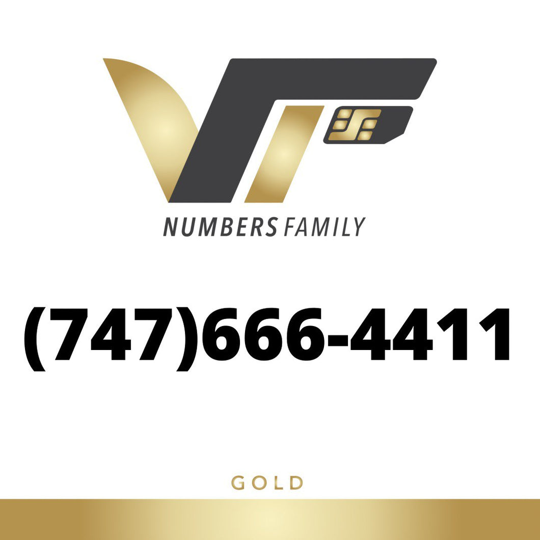 Gold VIP Number (747) 666-4411