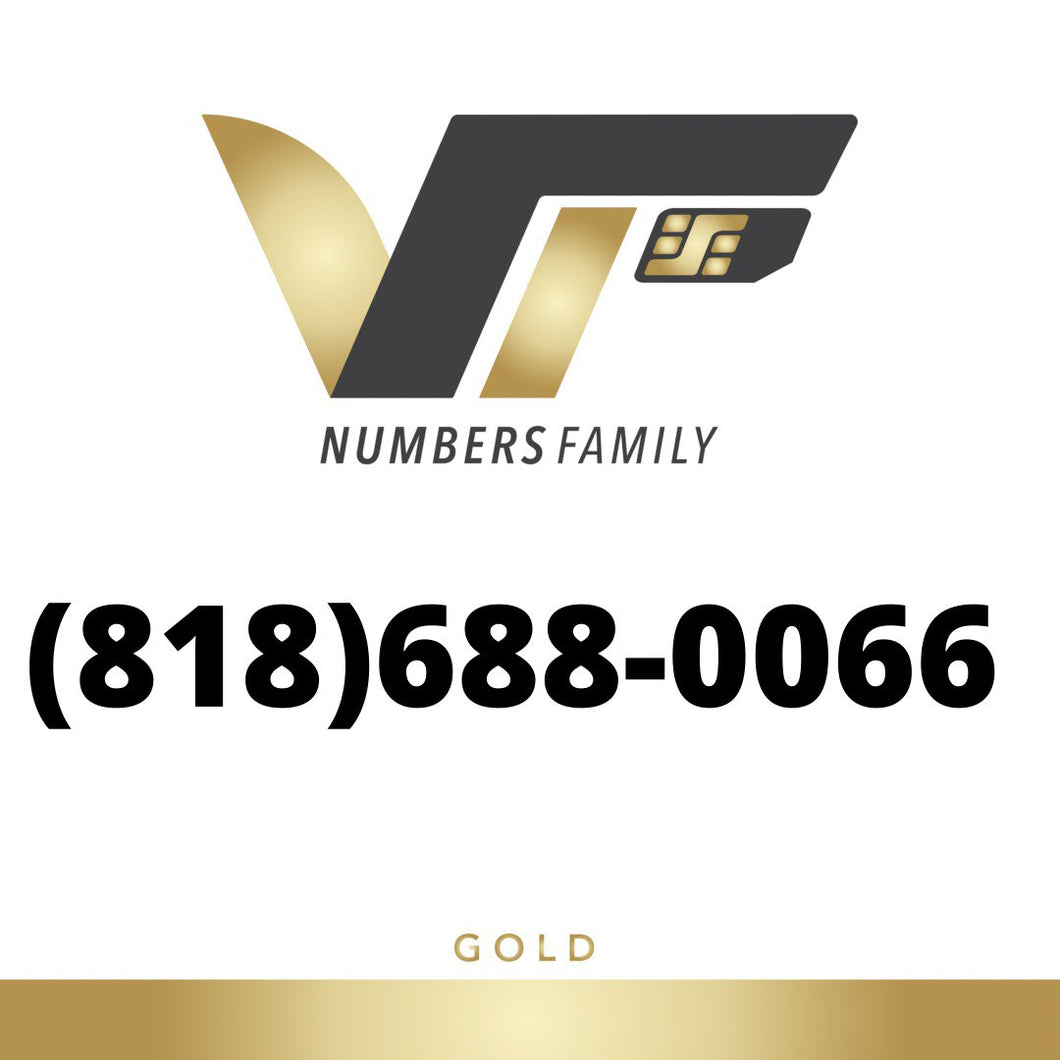 Gold VIP Number (818) 688-0066