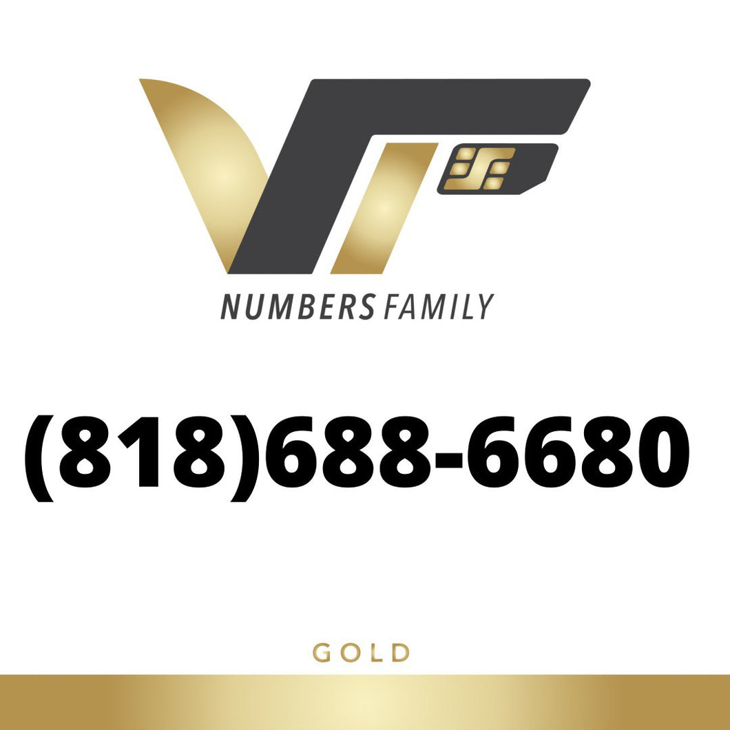 Gold VIP Number (818) 688-6680