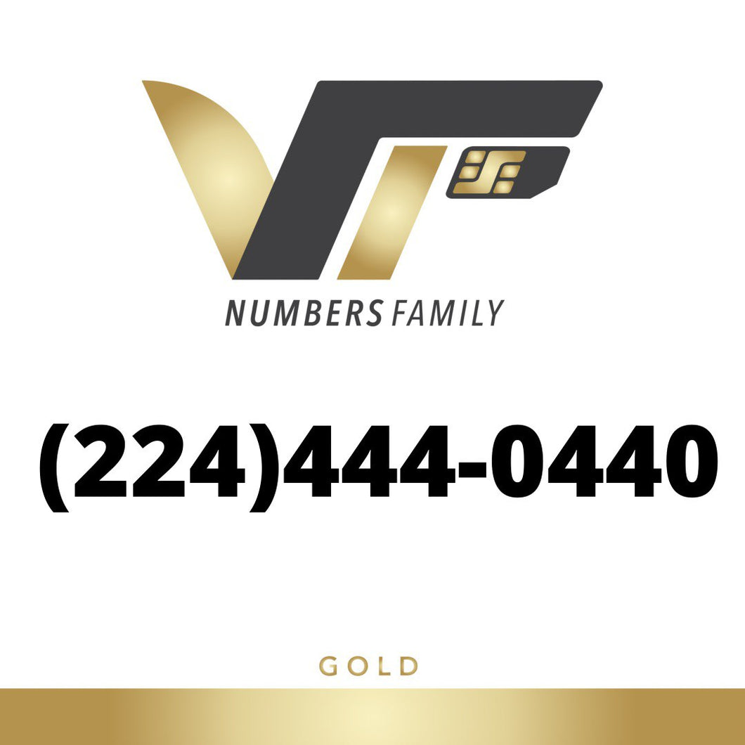 Gold VIP Number (224) 444-0440