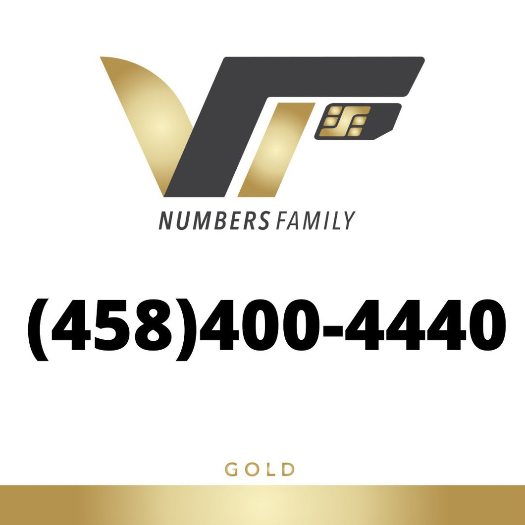 Gold VIP Number (458) 400-4440