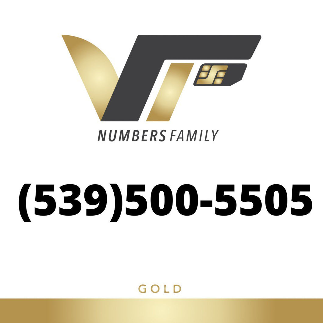 Gold VIP Number (539) 500-5505