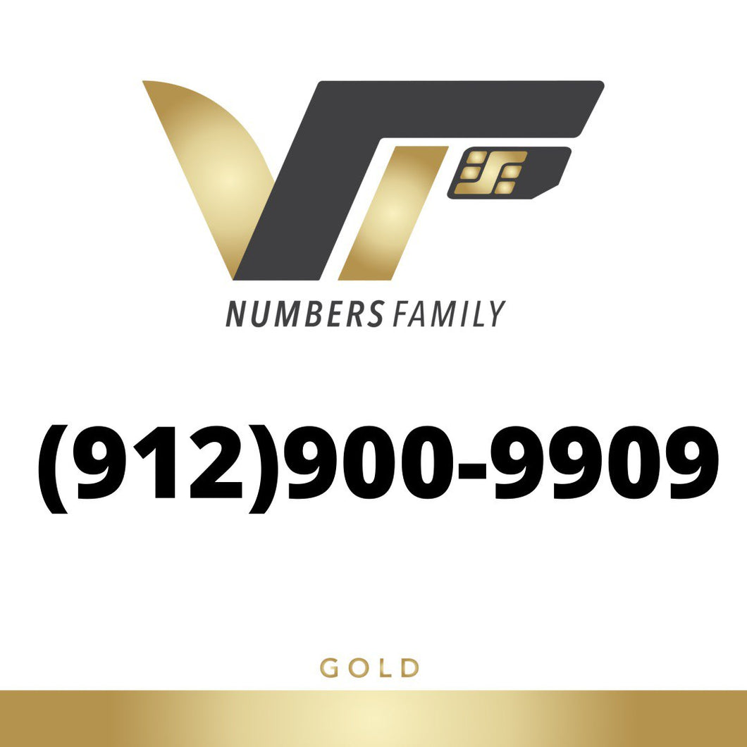 Gold VIP Number (912) 900-9909
