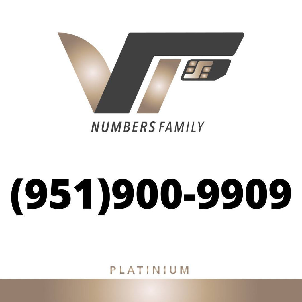 Platinum VIP Number (951) 900-9909