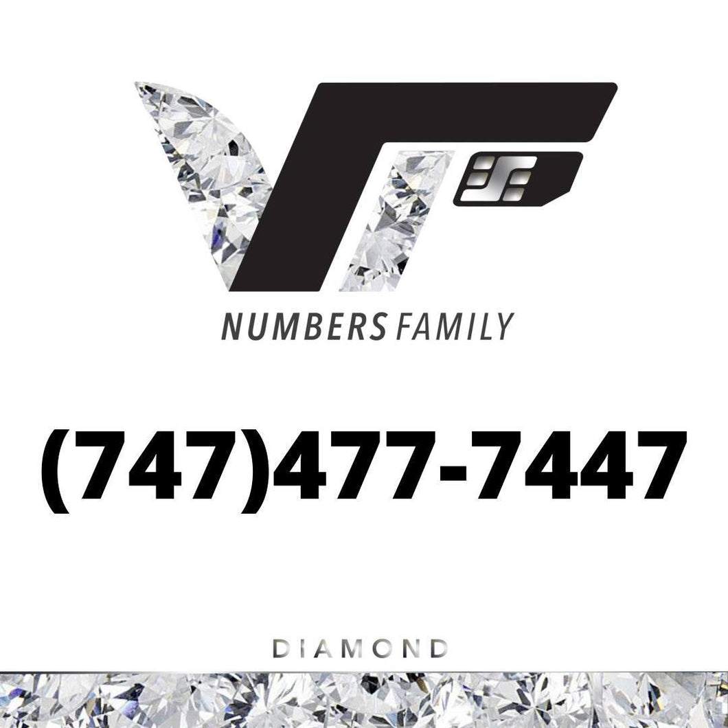 Diamond VIP Number (747) 477-7447