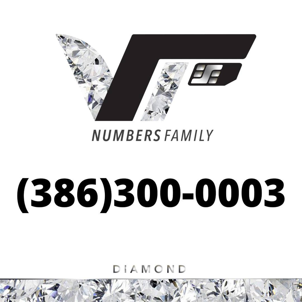 Diamond VIP Number (386) 300-0003
