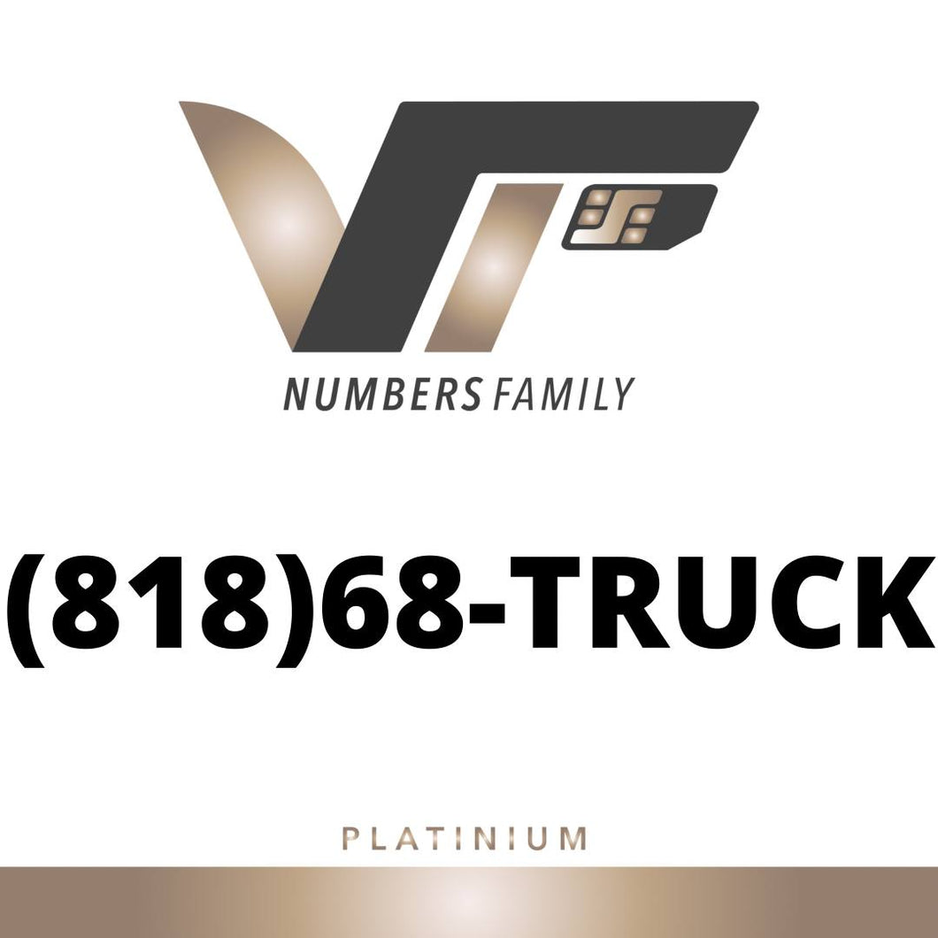 Platinum VIP Number (818) 68-TRUCK