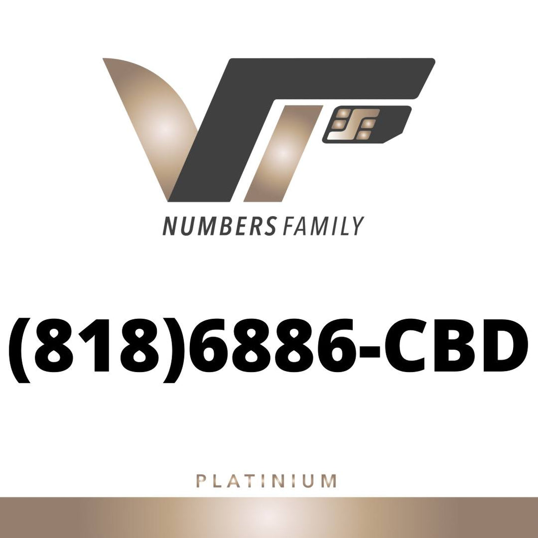 Platinum VIP Number (818) 6886-CBD
