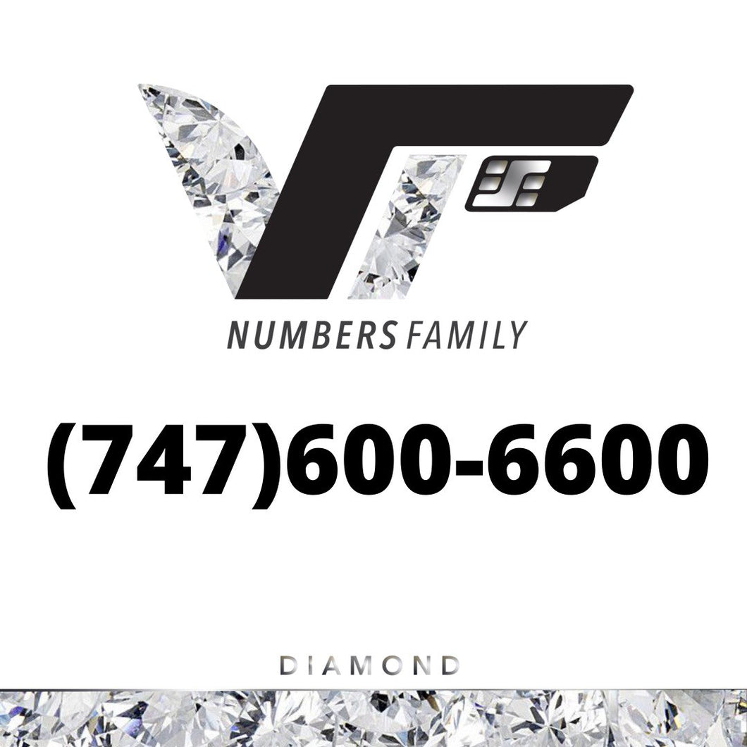 Diamond VIP Number (747) 600-6600