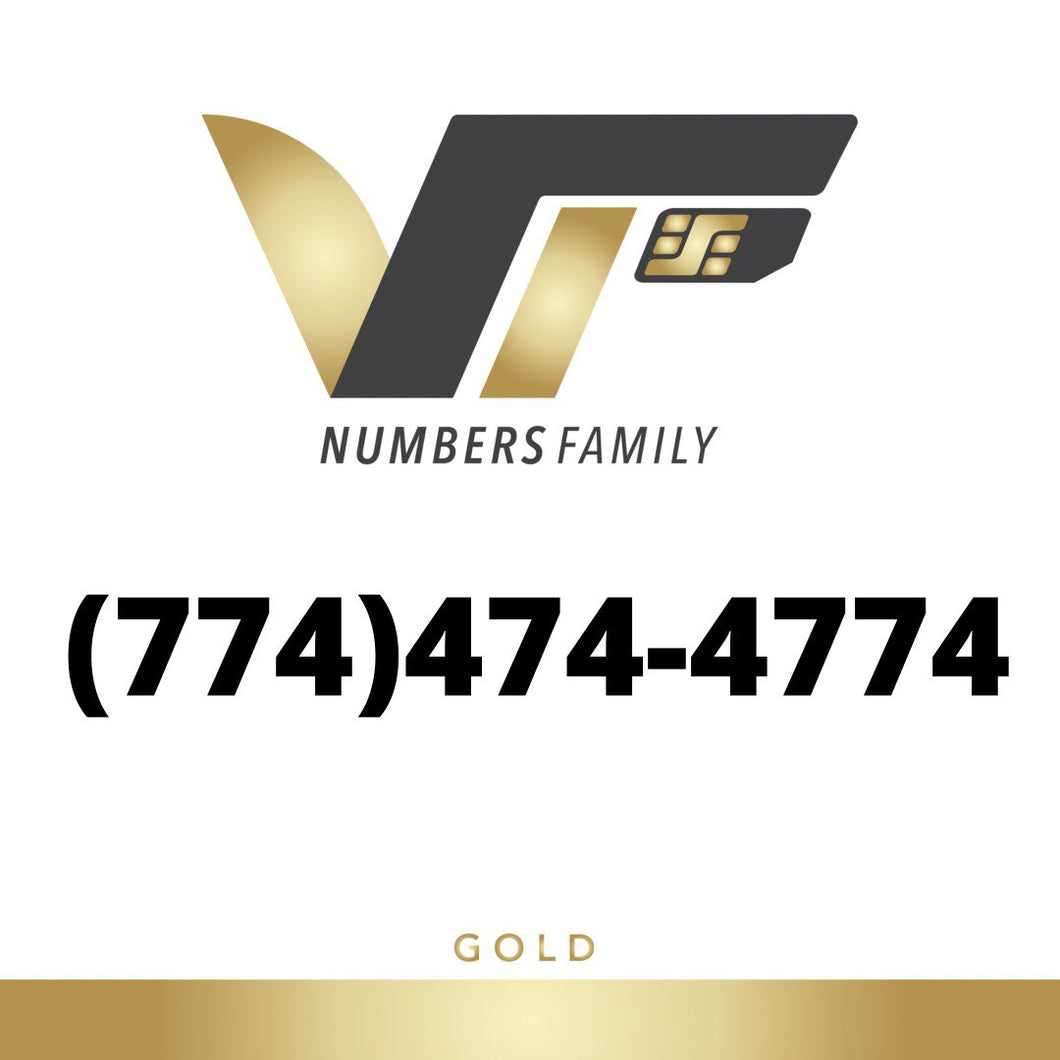 Gold VIP Number (774) 474-4774