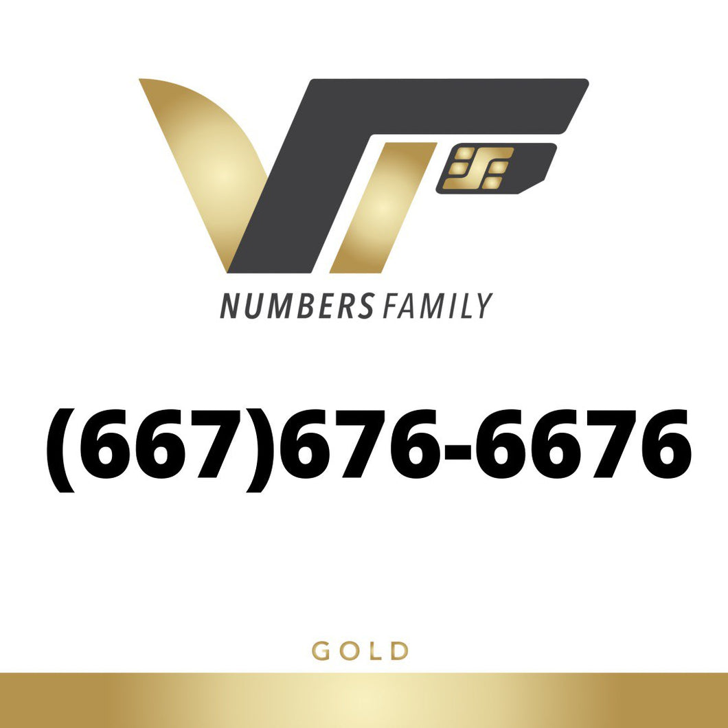 Gold VIP Number (667) 676-6676