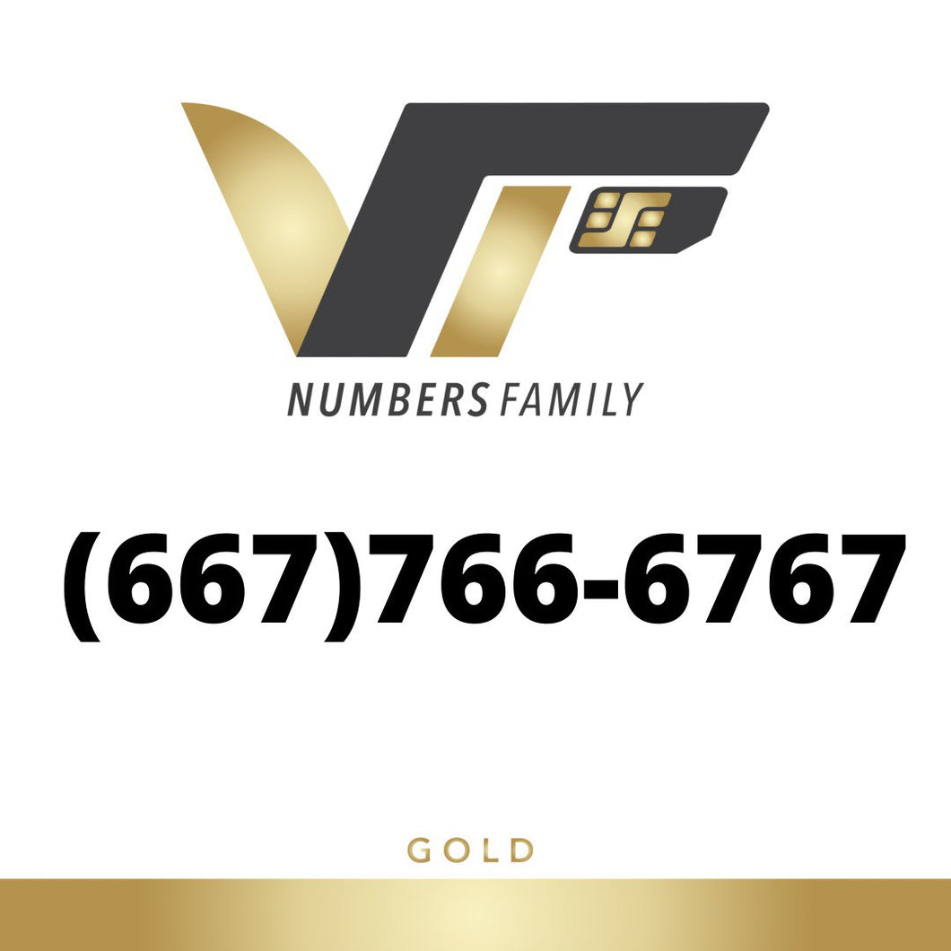 Gold VIP Number (667) 766-6767