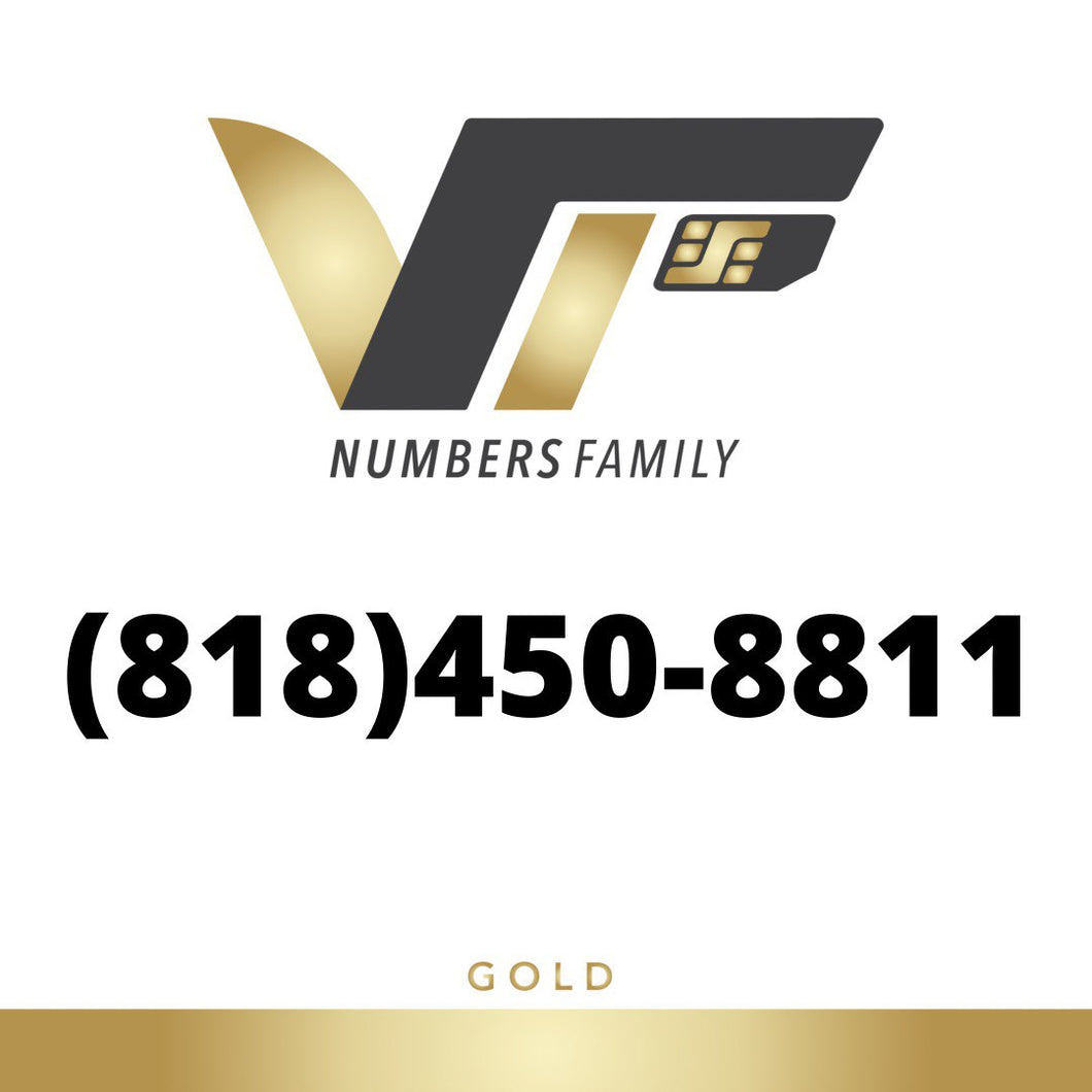 Gold VIP Number (818) 450-8811