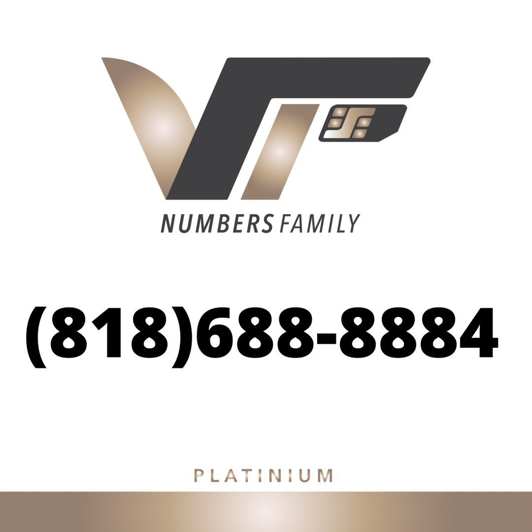 Platinum VIP Number (818) 688-8884