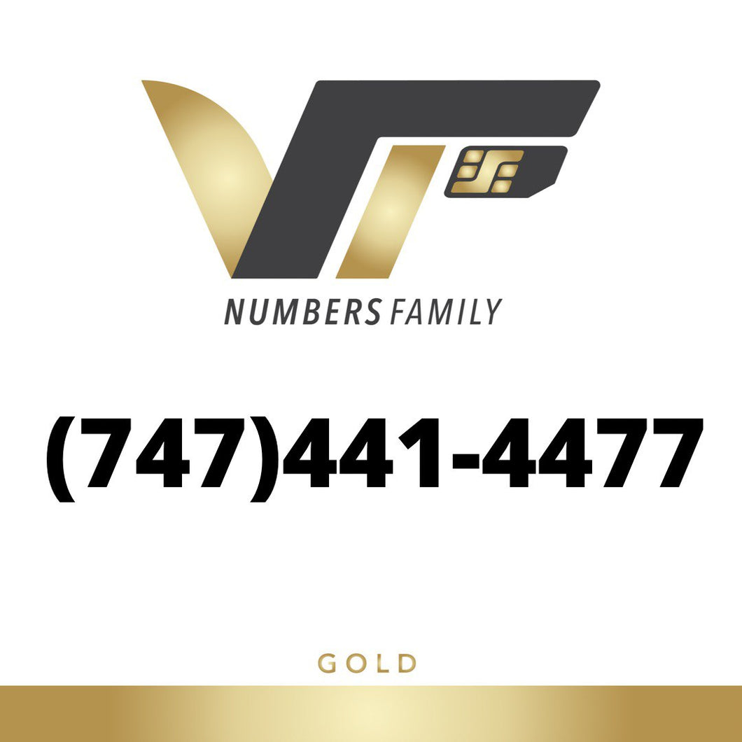 Gold VIP Number (747) 441-4477