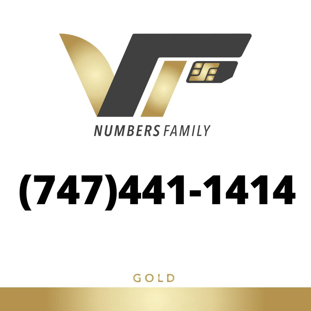 Gold VIP Number (747) 441-1414