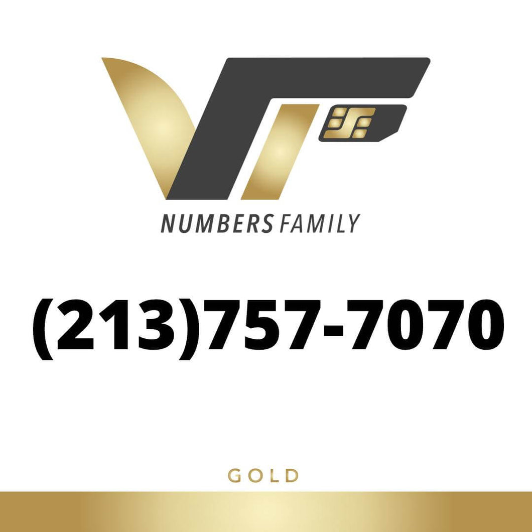 Gold VIP Number (213) 757-7070
