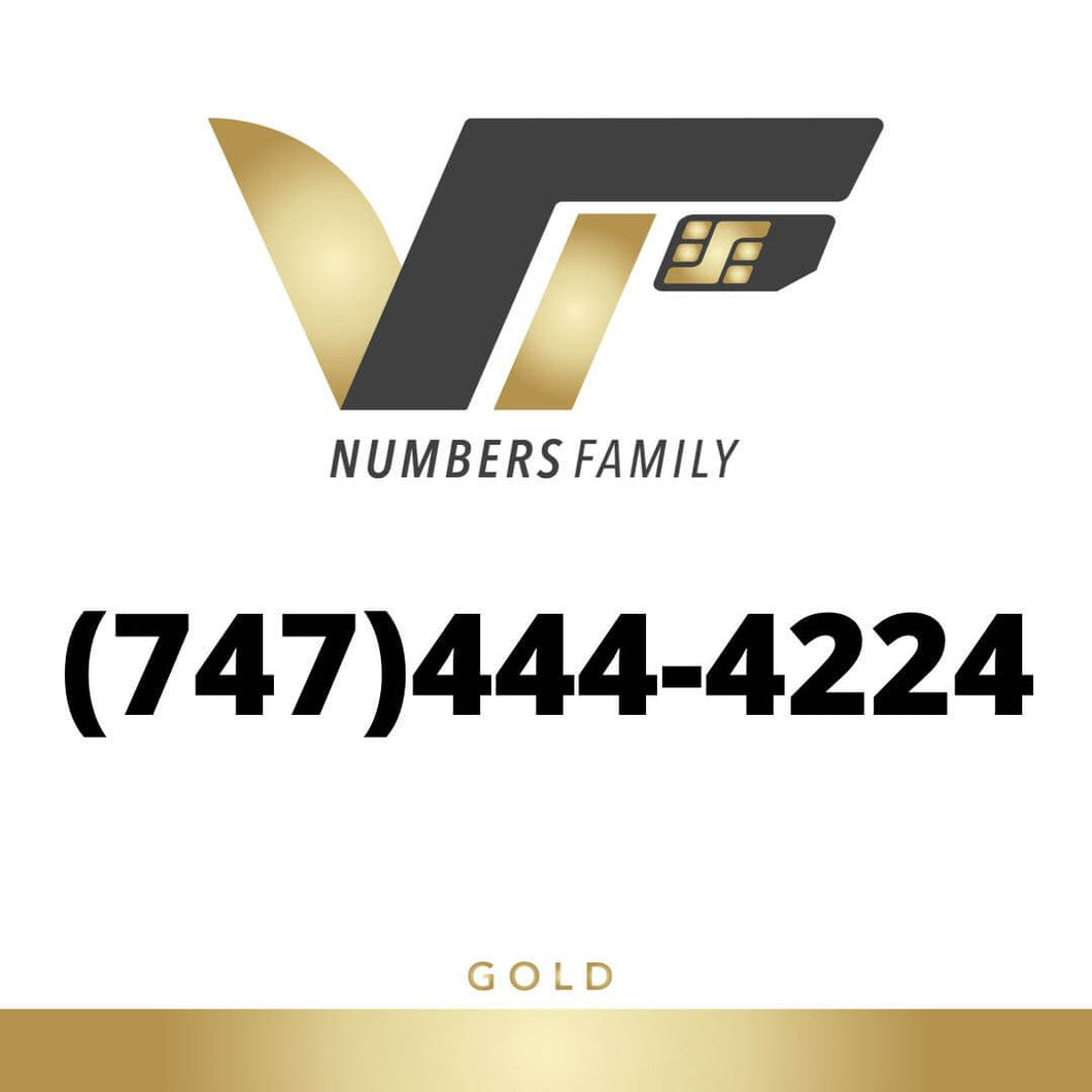 Gold VIP Number (747) 444-4224