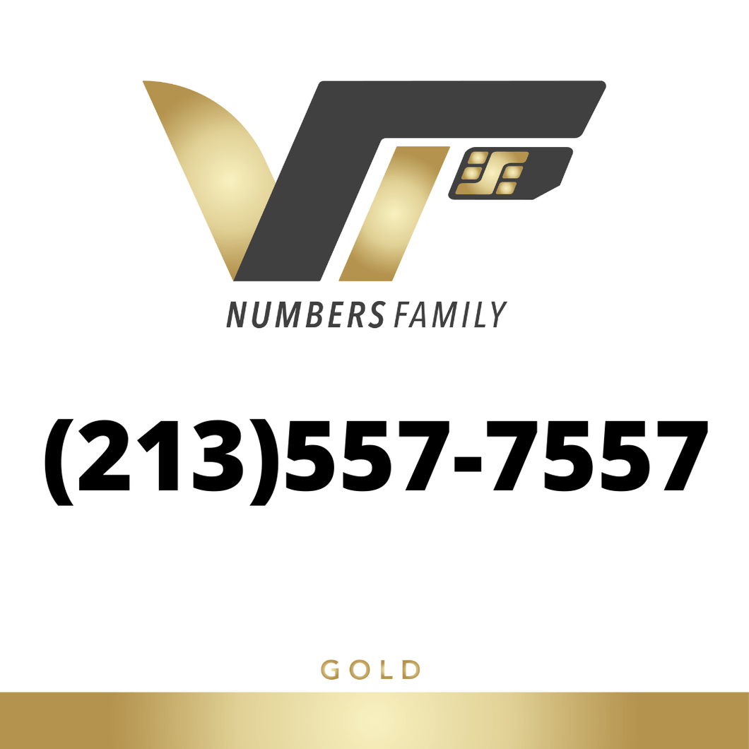 Gold VIP Number (213) 557-7557