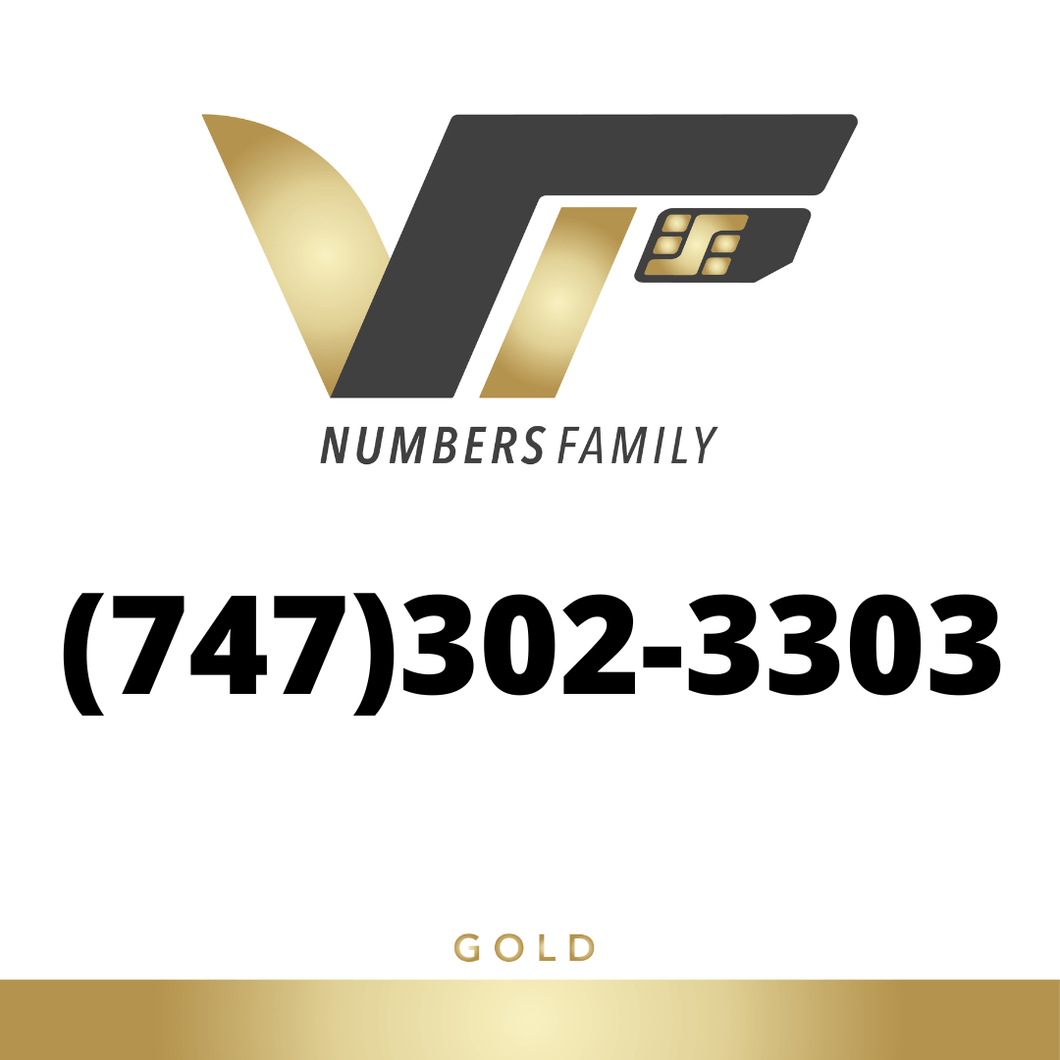 Gold VIP Number (747) 302-3303