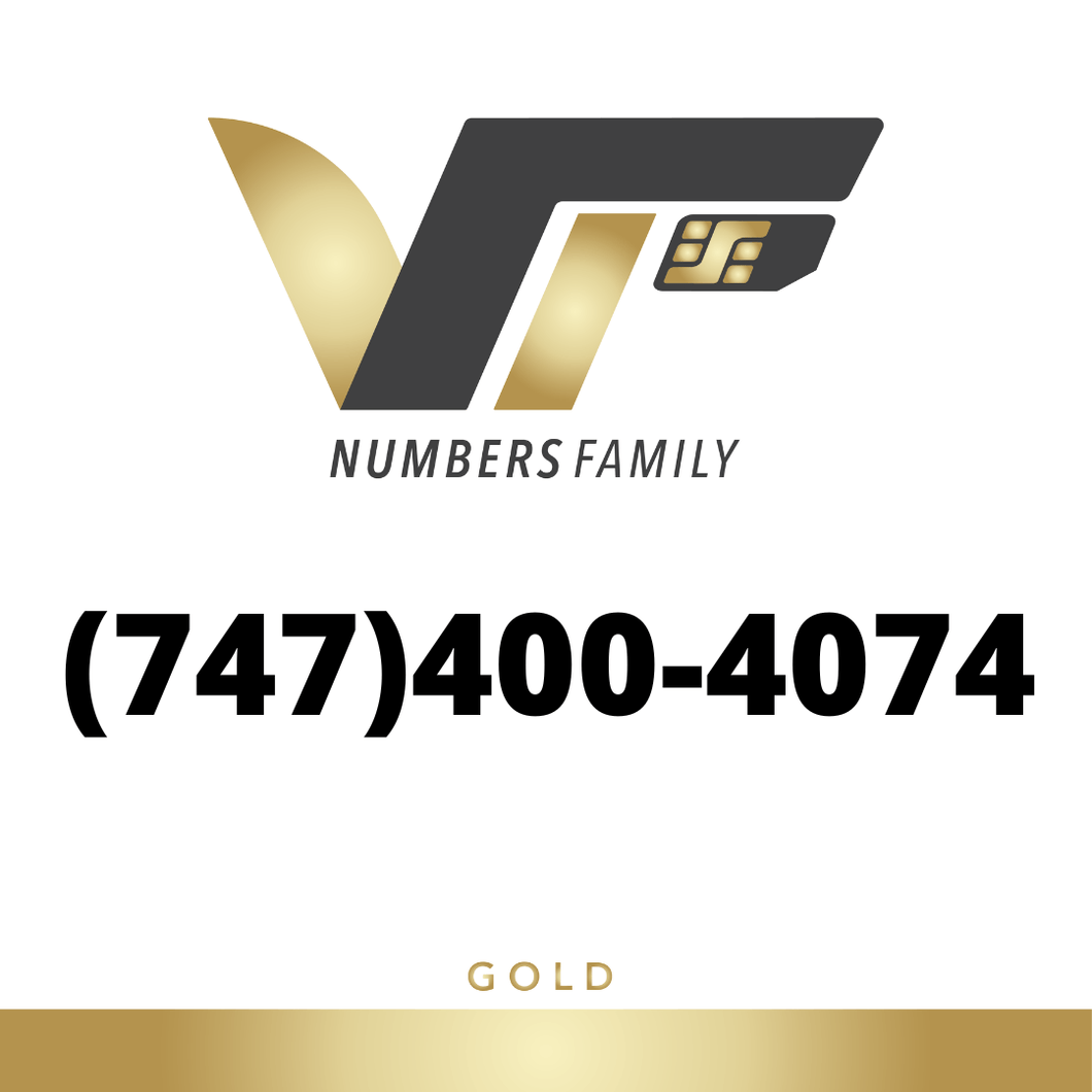 Gold VIP Number (747) 400-4074