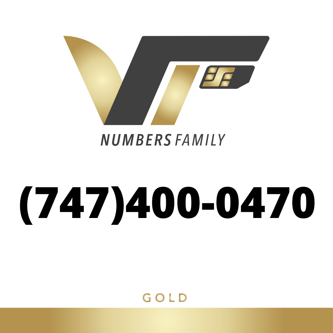 Gold VIP Number (747) 400-0470