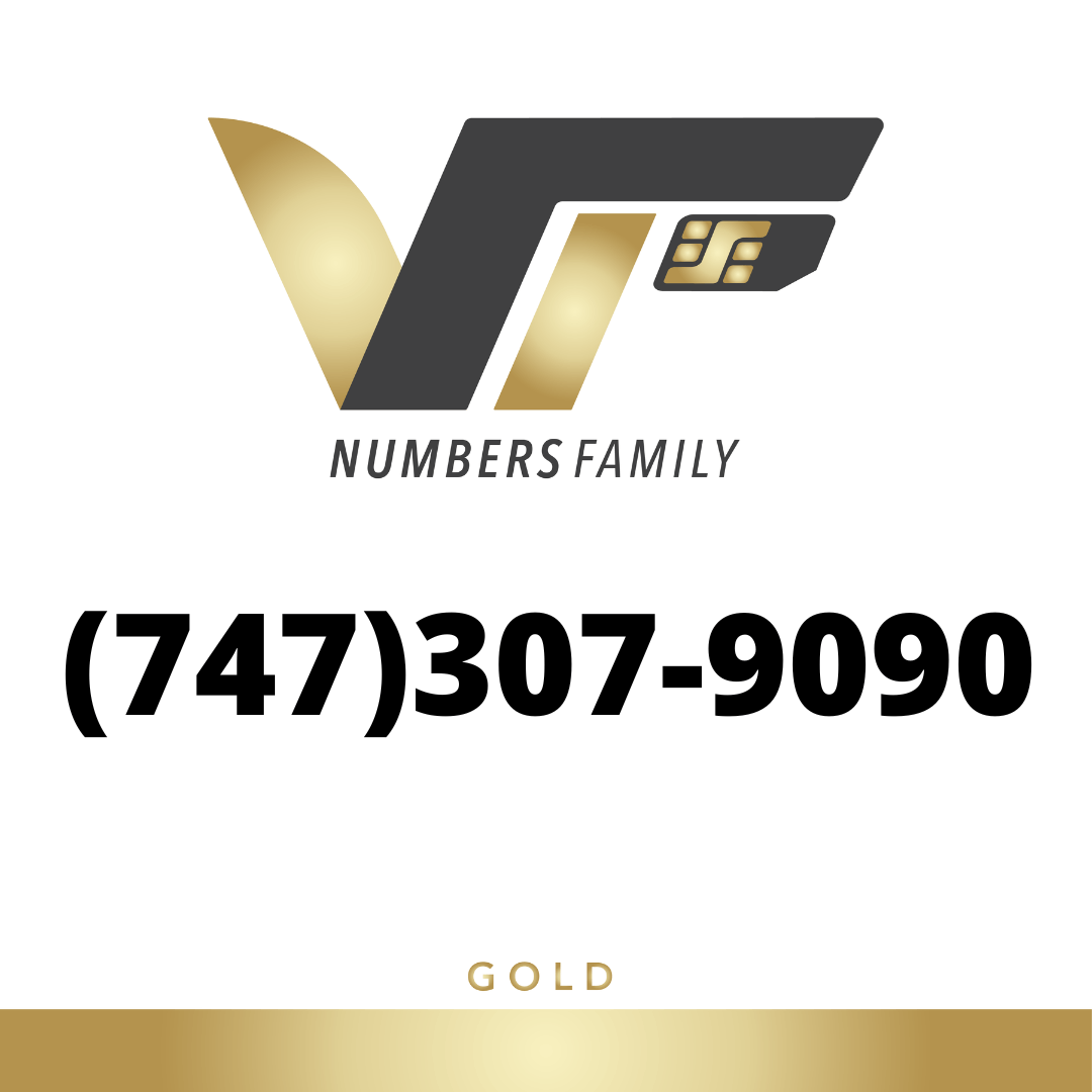 Gold VIP Number (747) 307-9090