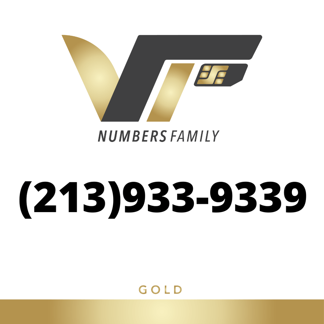 Gold VIP Number (213) 933-9339